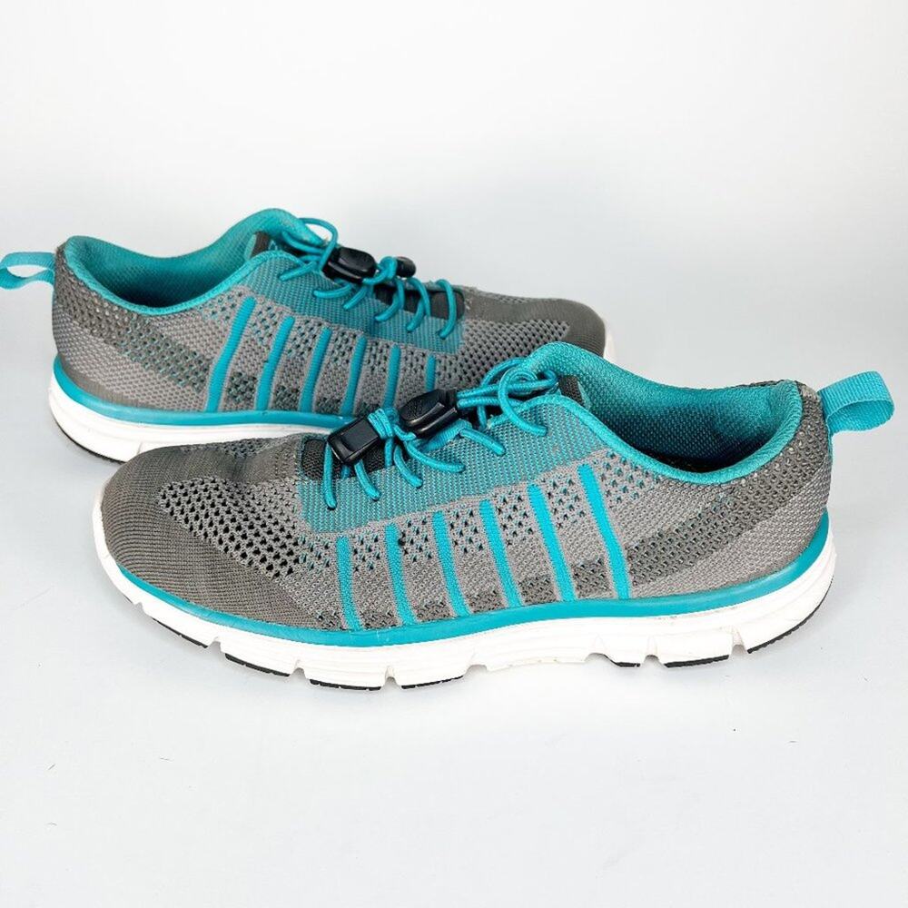 Apex A700 Breeze Athletic Knit Running Sneakers Shoes Grey Blue Women 8